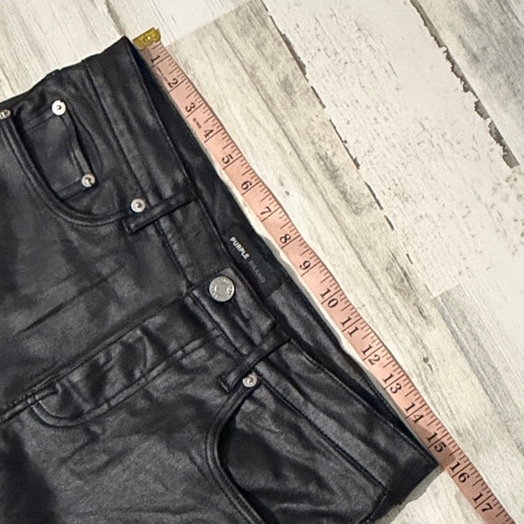 Purple Brand Coated Sleek Black Skinny Jeans for Men Size 31 NWT - Picture 13 of 14